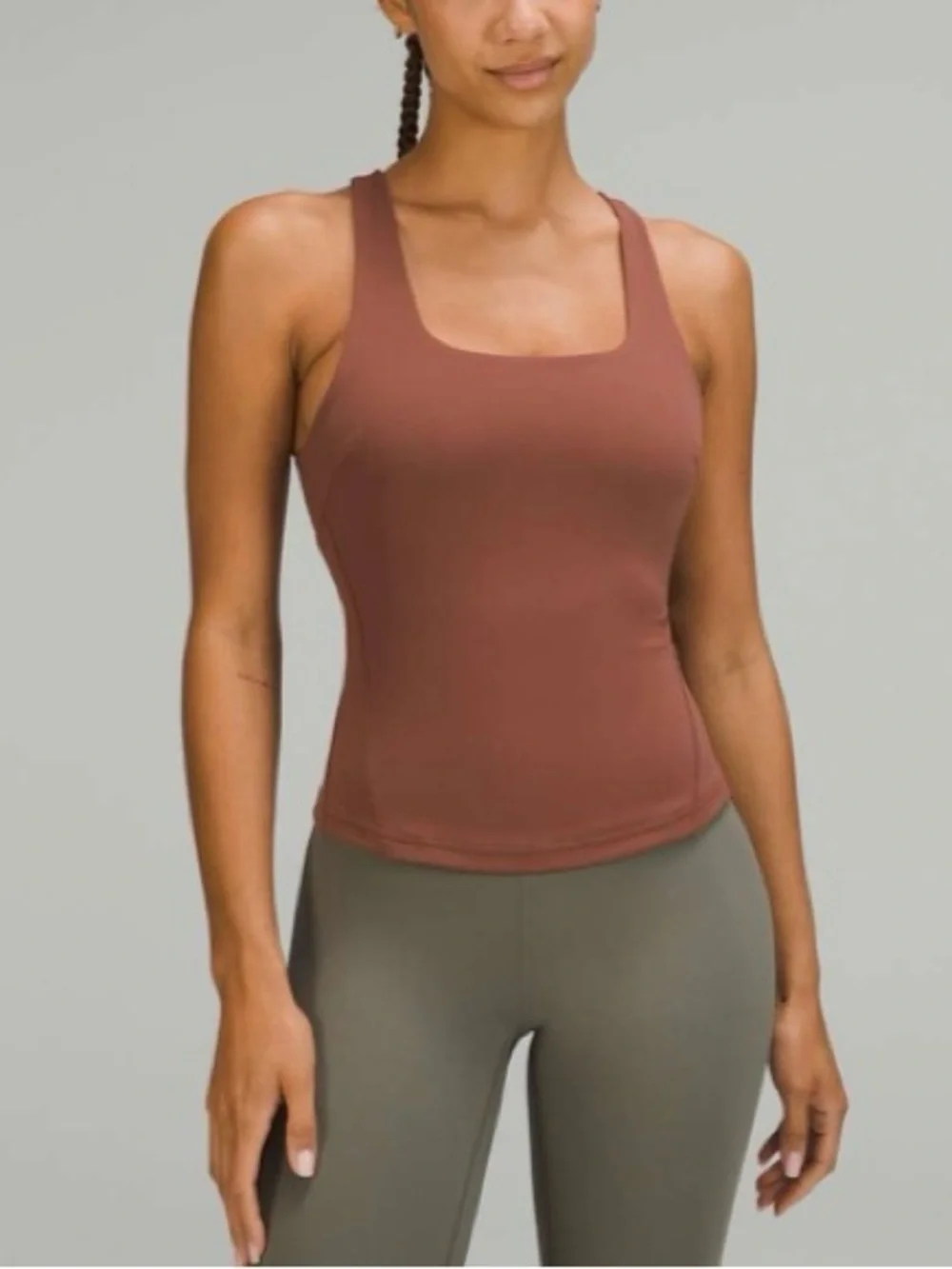 lululemon athletica Rust Brown Racerback Tank Top